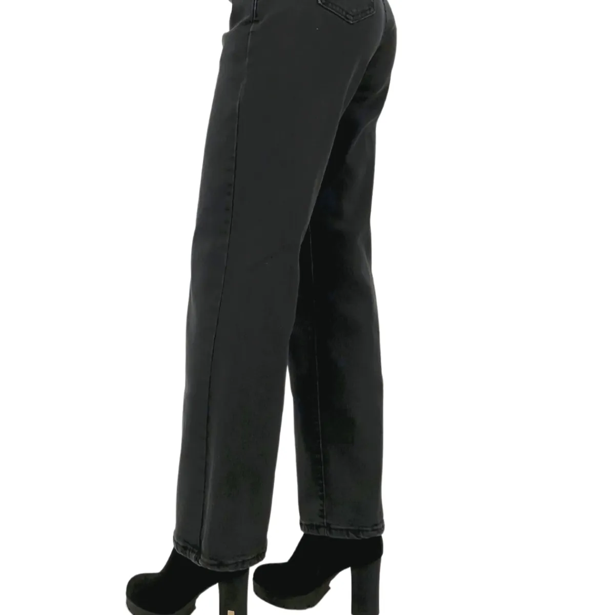 TENTATION - JEANS WIDE LEG TIRO ALTO PINZAS