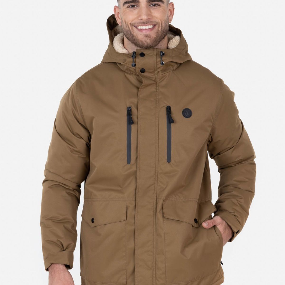 VOLCOM - Casaca Pristine Sherpa Hombre Burdeo Volcom