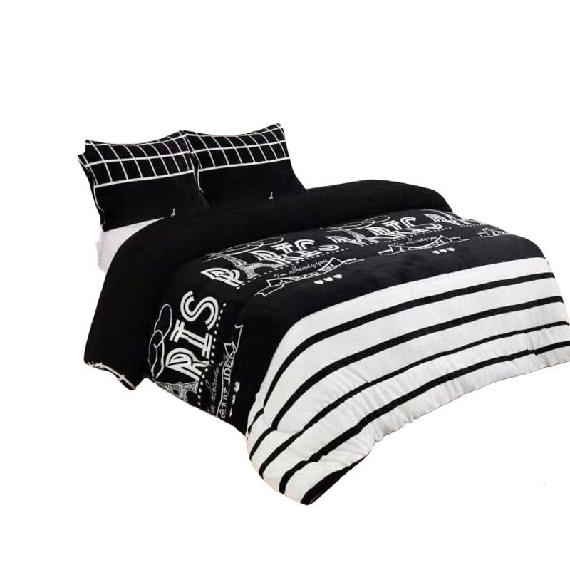 GENERICO - Cobertores plush con Chiporro 2 Plazas Paris Negro