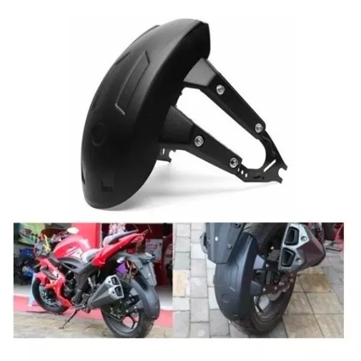 GENERICO - Guarda Barro Trasero De Moto Guarda Fango Universal