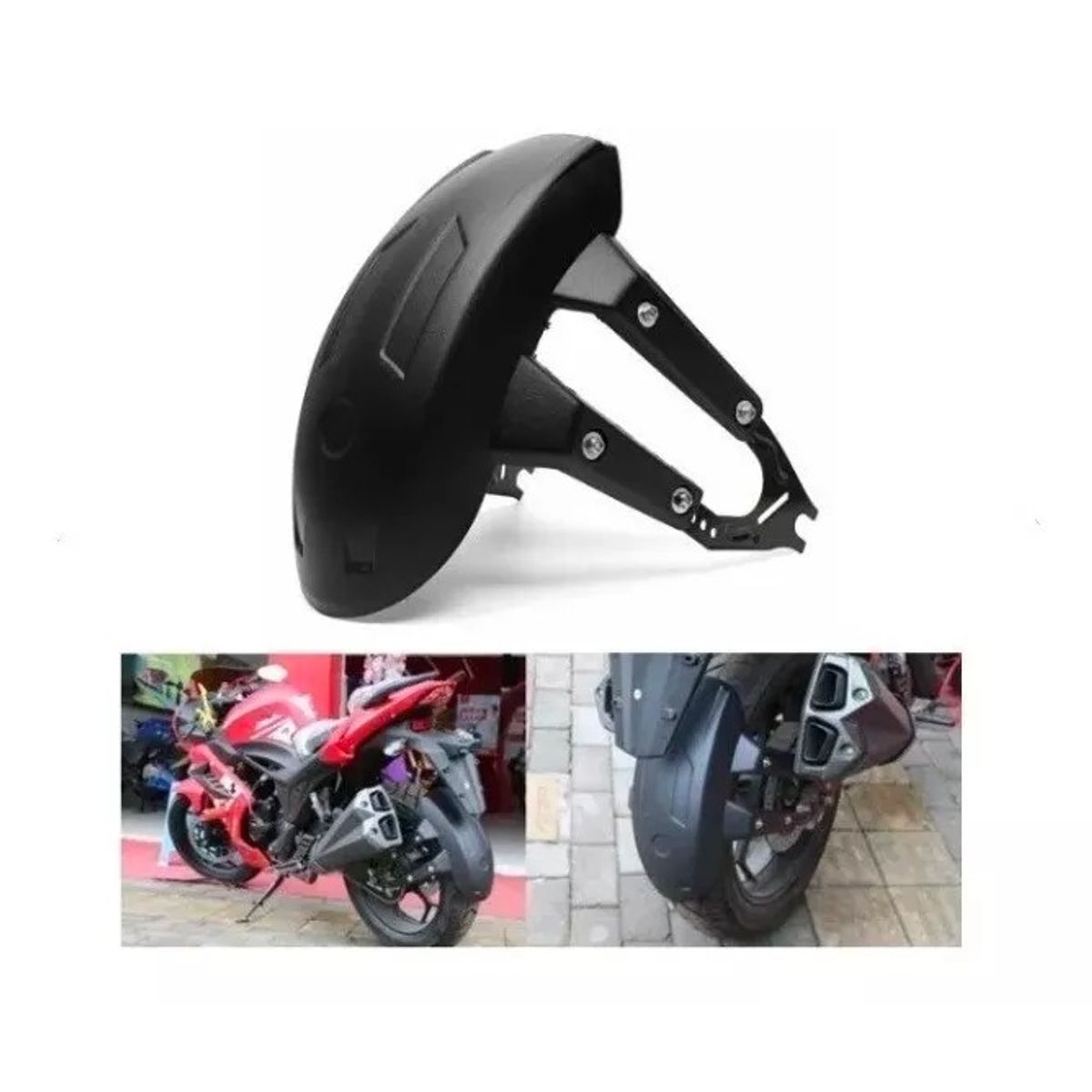 GENERICO - Guarda Barro Trasero De Moto Guarda Fango Universal