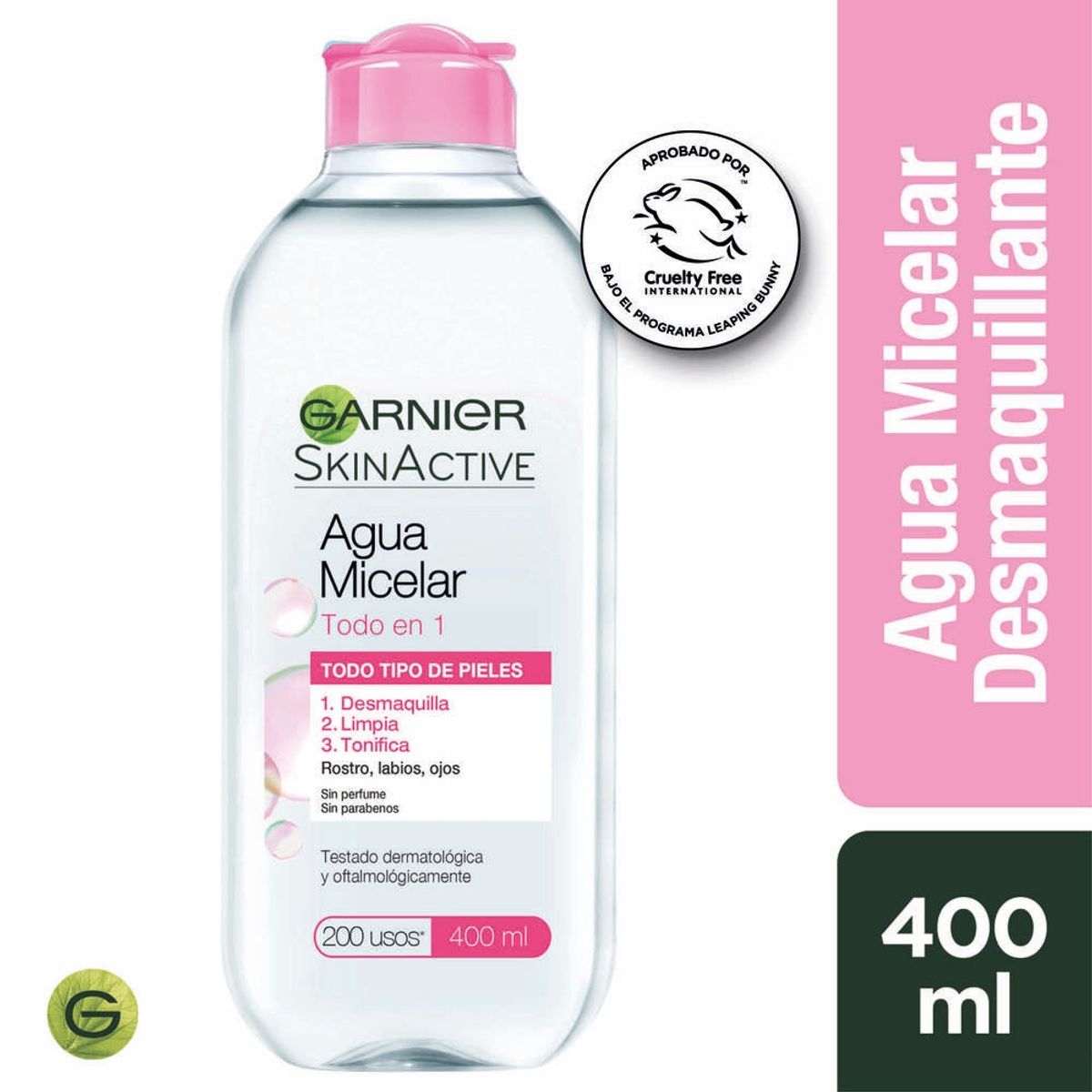 GARNIER - Agua Micelar 400Ml Clasica / Cosmetic.-