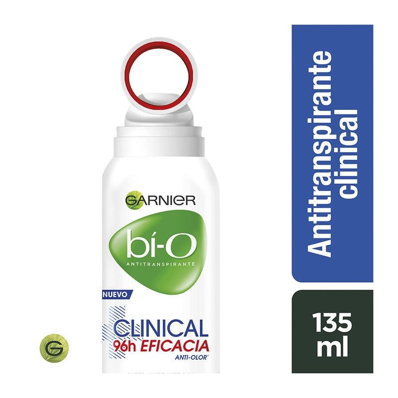 GARNIER - Desodorante Bi-O Spray Clinical Te Verde 96H Mujer 135 Ml