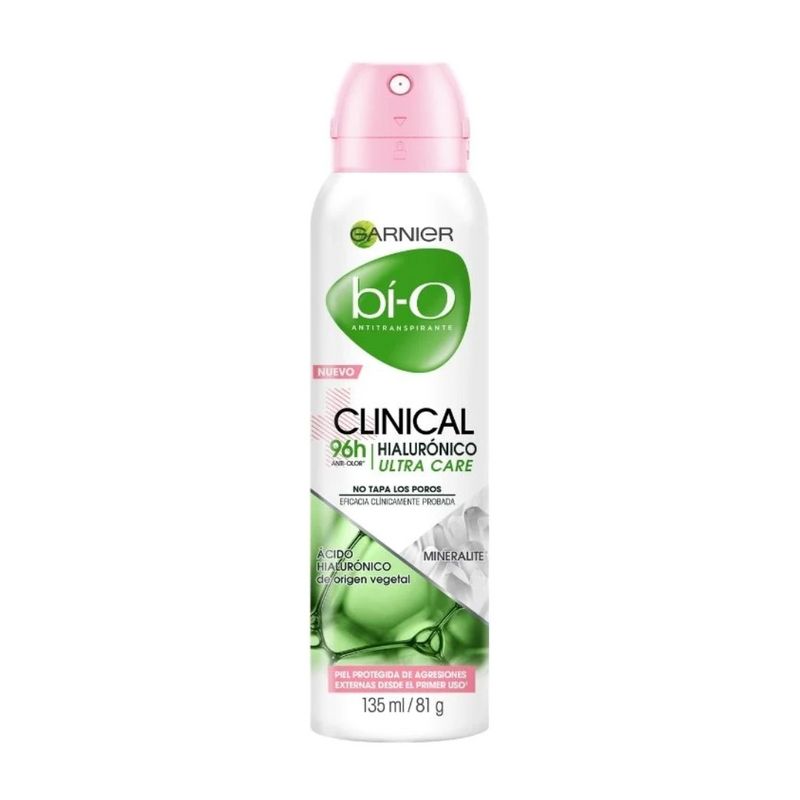 GARNIER - Desodorante Bi-O Spray Clinical Hialurónico Ultra Care 135 ML