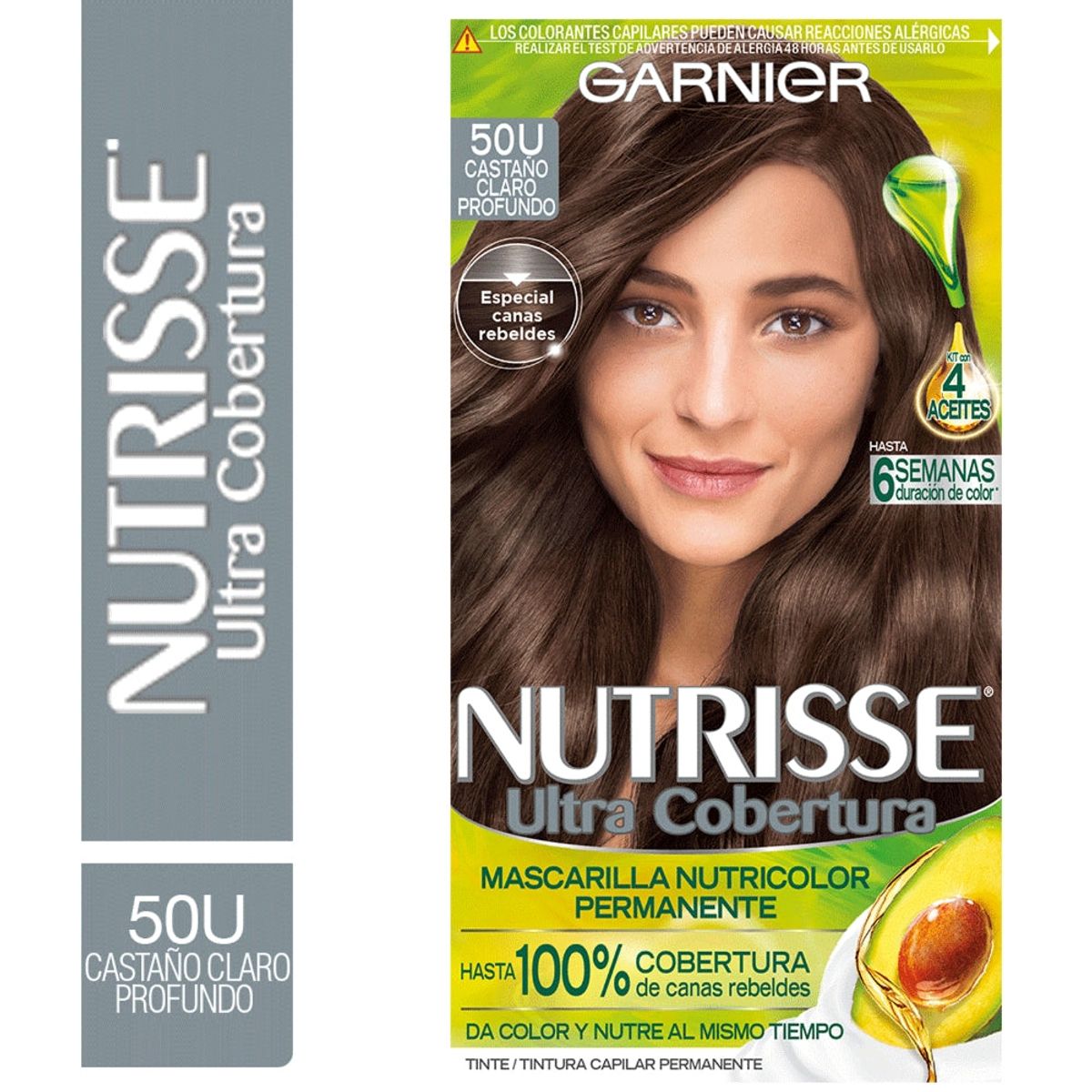 GARNIER - Tinte Nutrisse Ult Cob 50U Castaño Claro Profundo Garnier