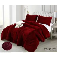 GENERICO - COBERTOR PELUDITO BURDEO CON CHIPORRO 2 PLAZAS RS