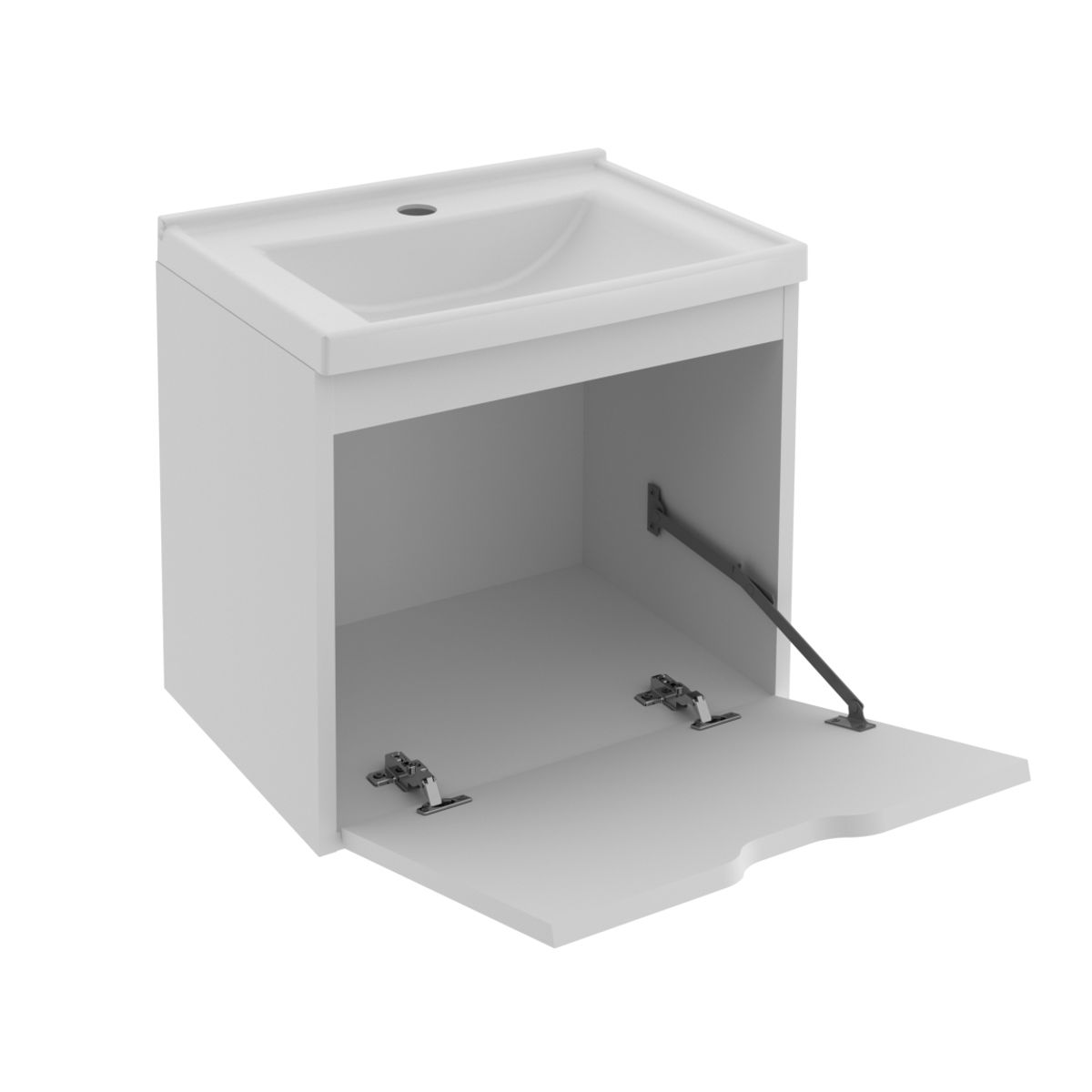 TECNOMOBILI - MUEBLE BAÑO AEREO CON 1 PUERTA BLANCO