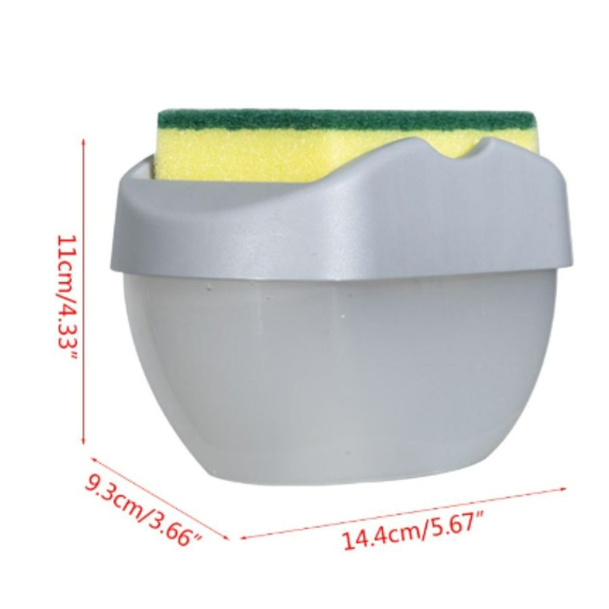 GENERICO - Dispensador de Jabon Gris con Esponja