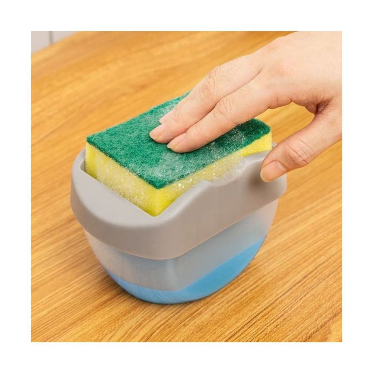 GENERICO - Dispensador de Jabon Gris con Esponja