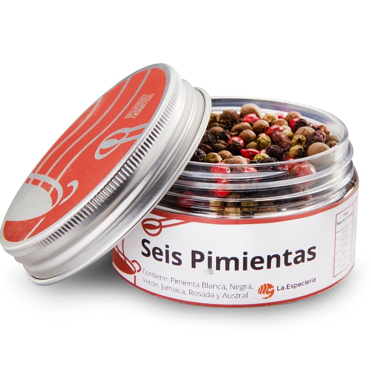 GENERICO - Mix 6 Pimientas La Especiería Blend Gourmet 100% Natural Sin Aditivos La Especieria 45g