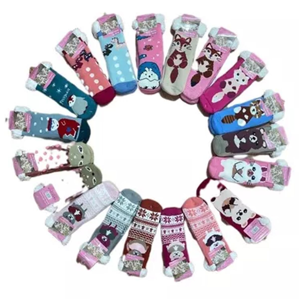 EVERSO - Pack 3 Calcetin Chiporro Antideslizante Para Niñas Diseños Surtidos