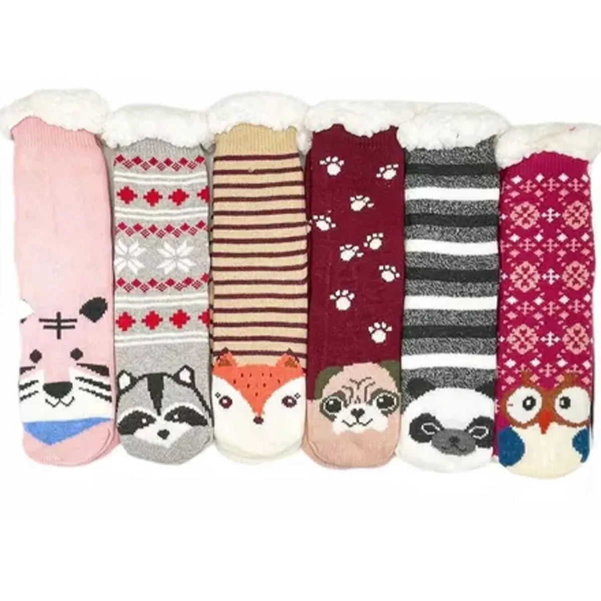 EVERSO - Pack 3 Calcetin Chiporro Antideslizante Para Mujer Diseños Surtidos