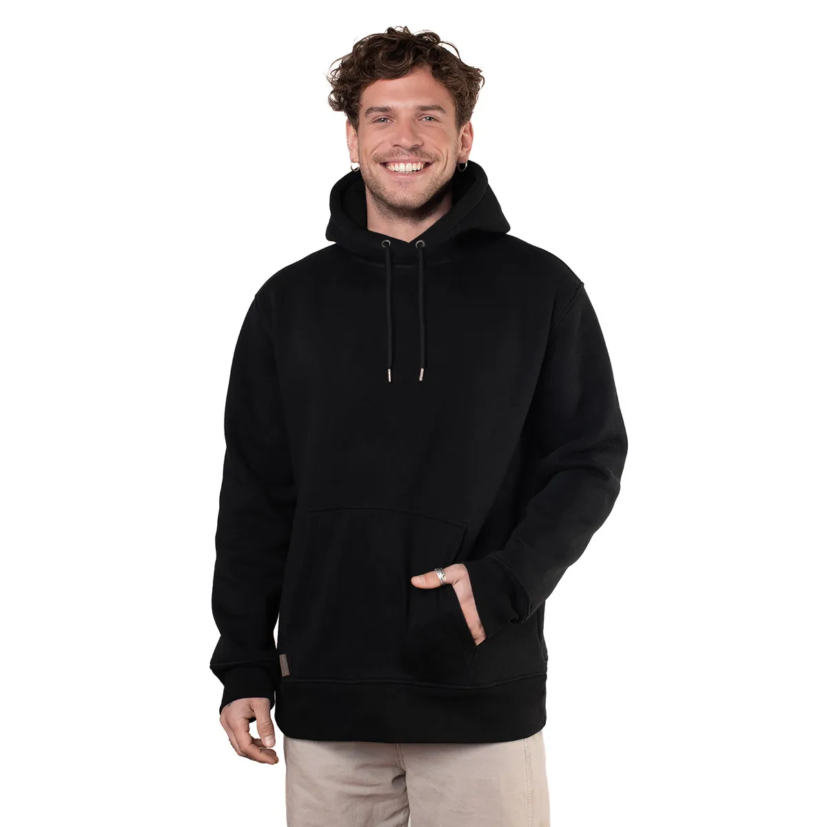 LENGA - Polerón Chaqueta Hombre Con Capucha Canguro Calafate Lenga