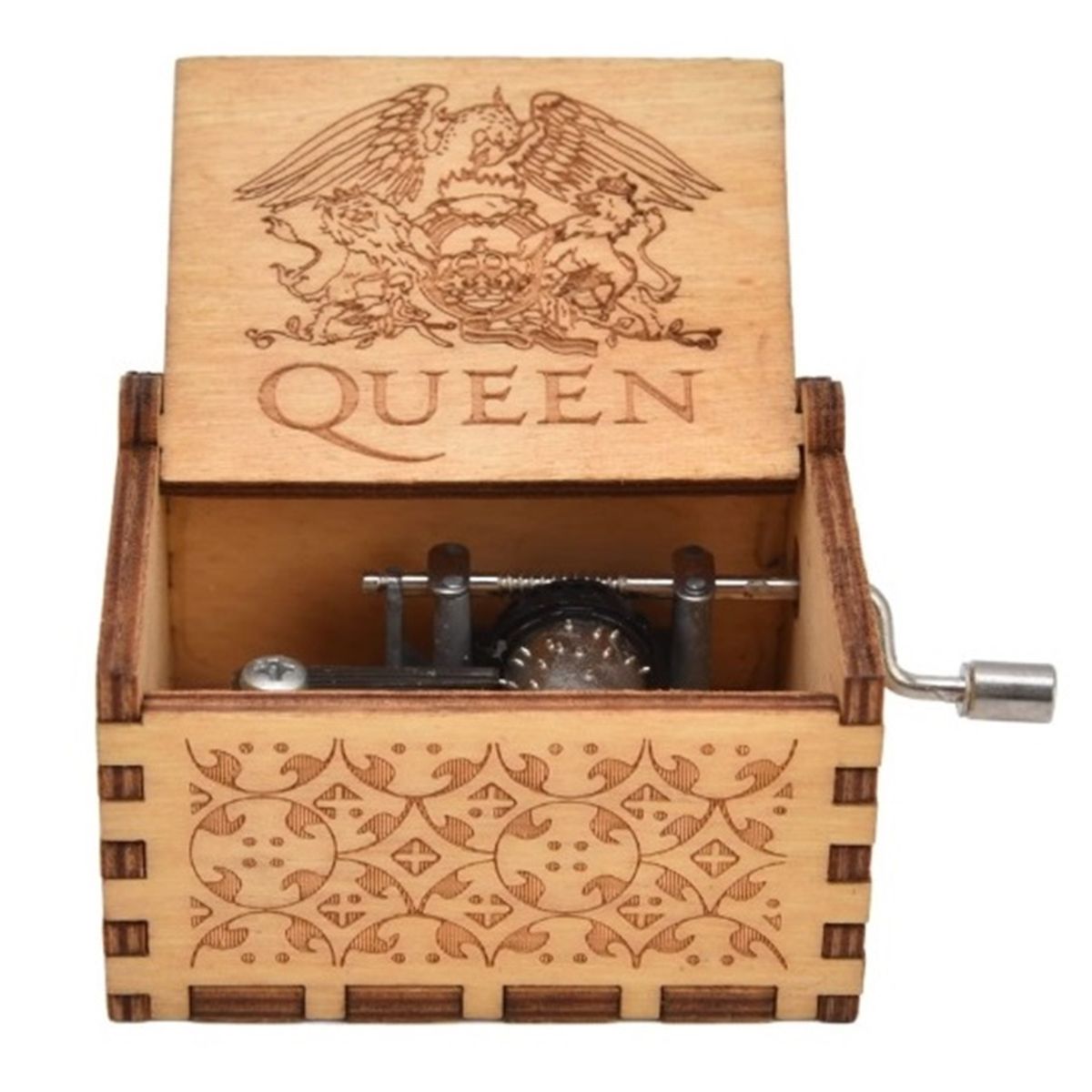 GENERICO - QUEEN BOHEMIAN RHAPSODY Caja Musical  con manivela café