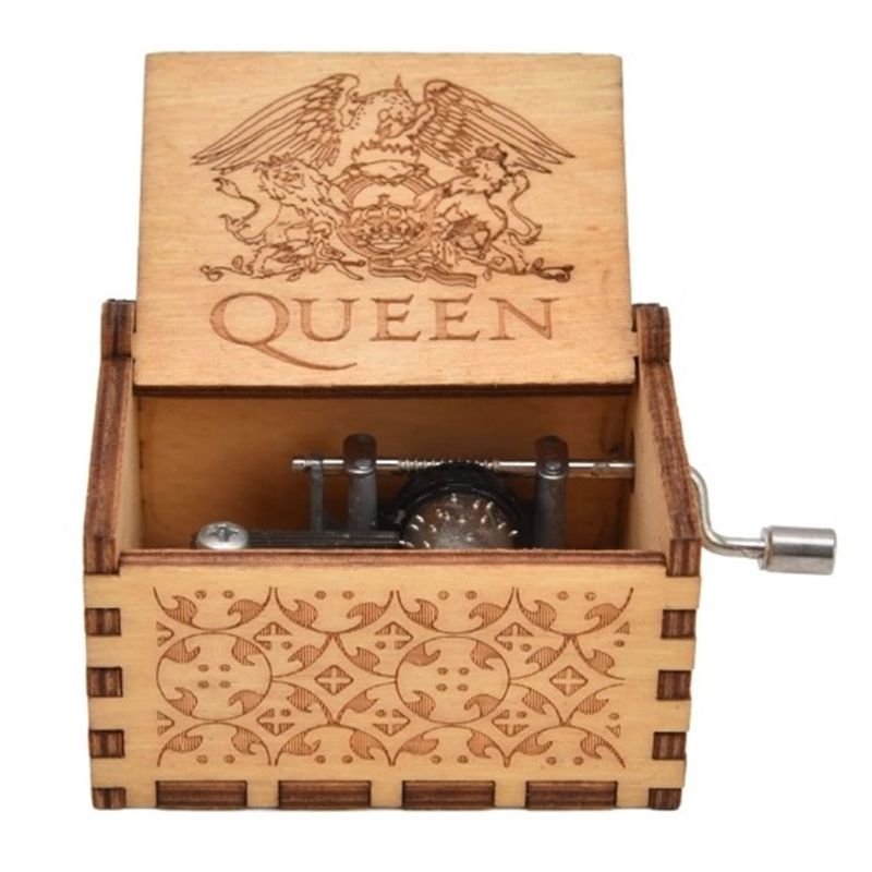 GENERICO - QUEEN BOHEMIAN RHAPSODY Caja Musical  con manivela café