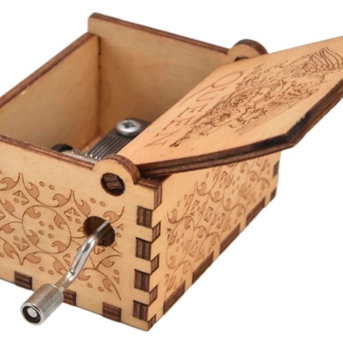 GENERICO - QUEEN BOHEMIAN RHAPSODY Caja Musical  con manivela café