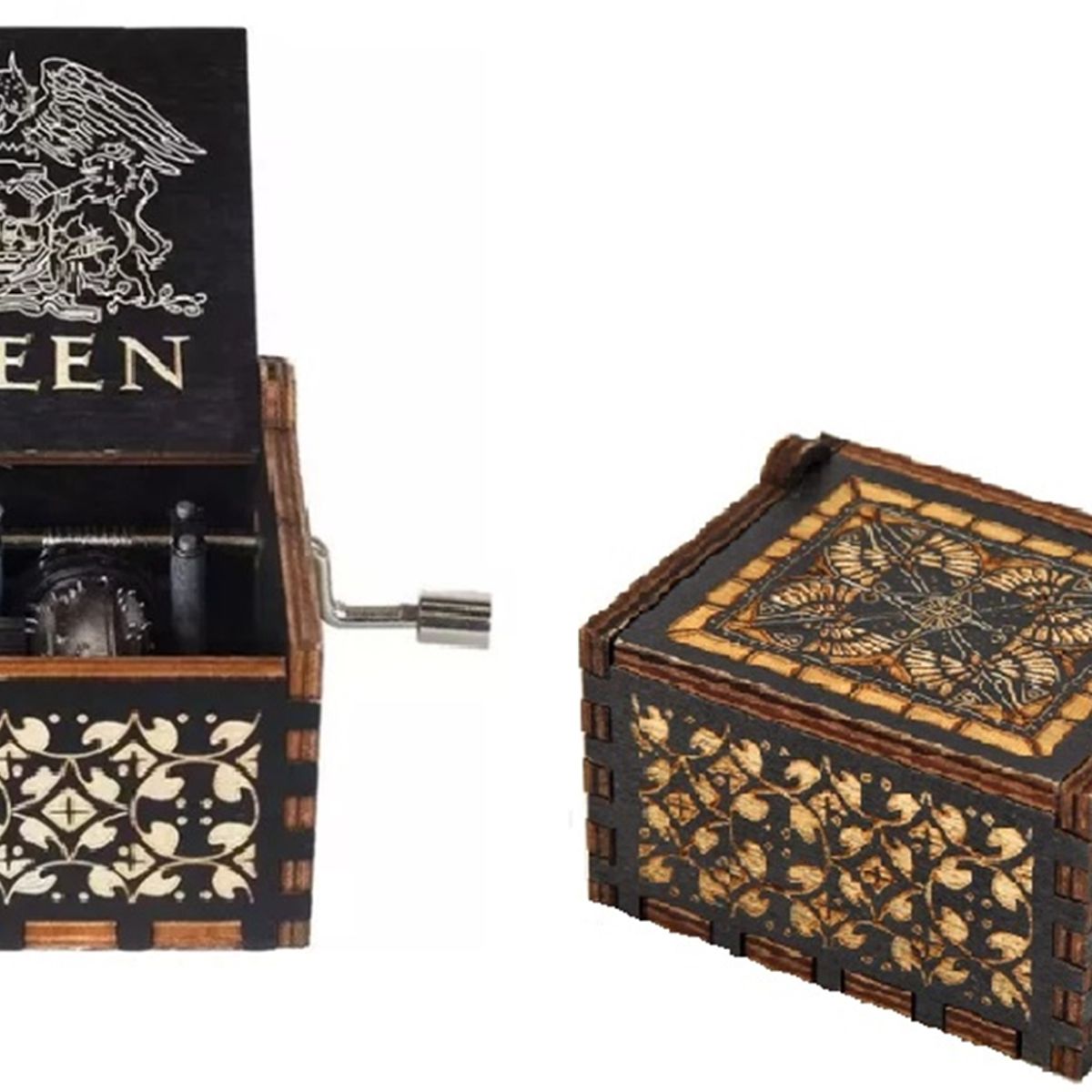 GENERICO - BOHEMIAN RHAPSODY QUEEN Caja Musical con Manivela  Negra