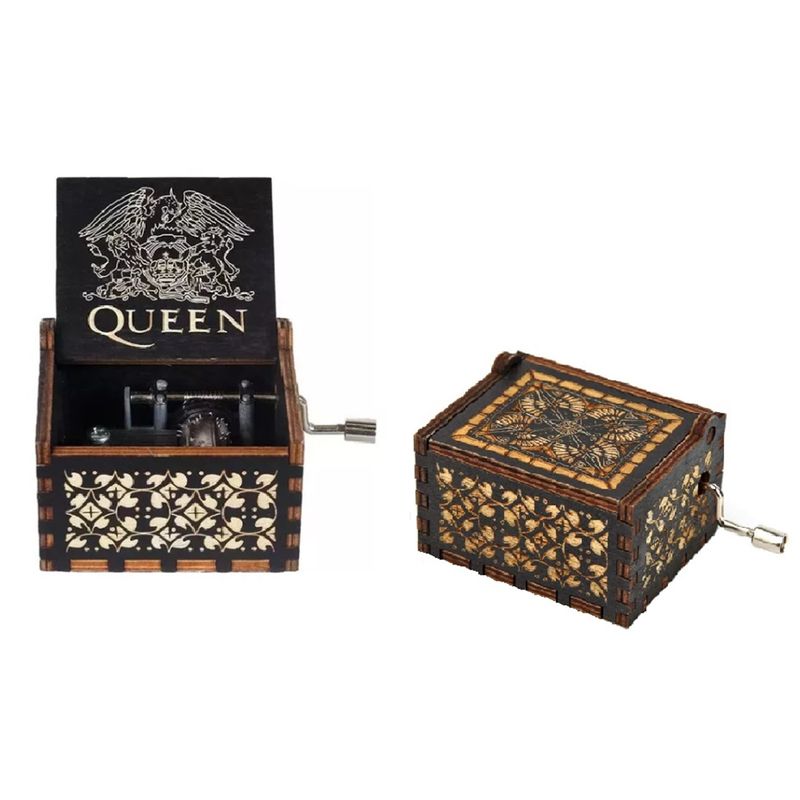 GENERICO - BOHEMIAN RHAPSODY QUEEN Caja Musical con Manivela  Negra
