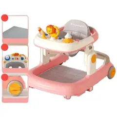 LUBABYCAS - Andador Con Apoya Pies Y Más Accesorios Rosado