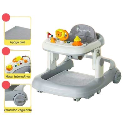 Imagen 2 del producto Andador Con Apoya Pies Y Más Accesorios Gris
