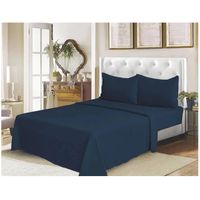 Juego de Sabanas de polar - 2 Plazas - Color Azul Marino