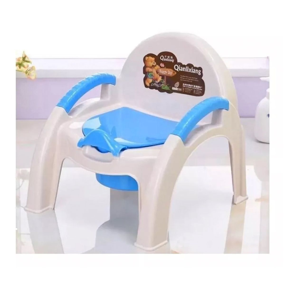 GENERICO - Pelela Bacinica Silla Portatil Infantil Espaldar Celeste