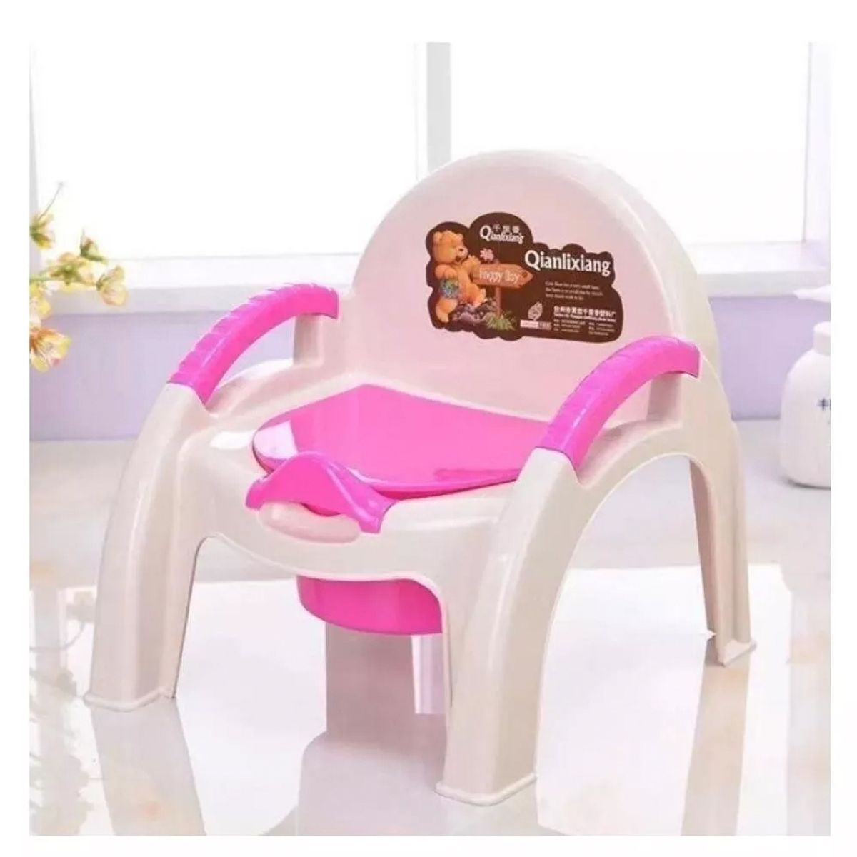 GENERICO - Pelela Bacinica Silla Portatil Infantil Espaldar Rosado