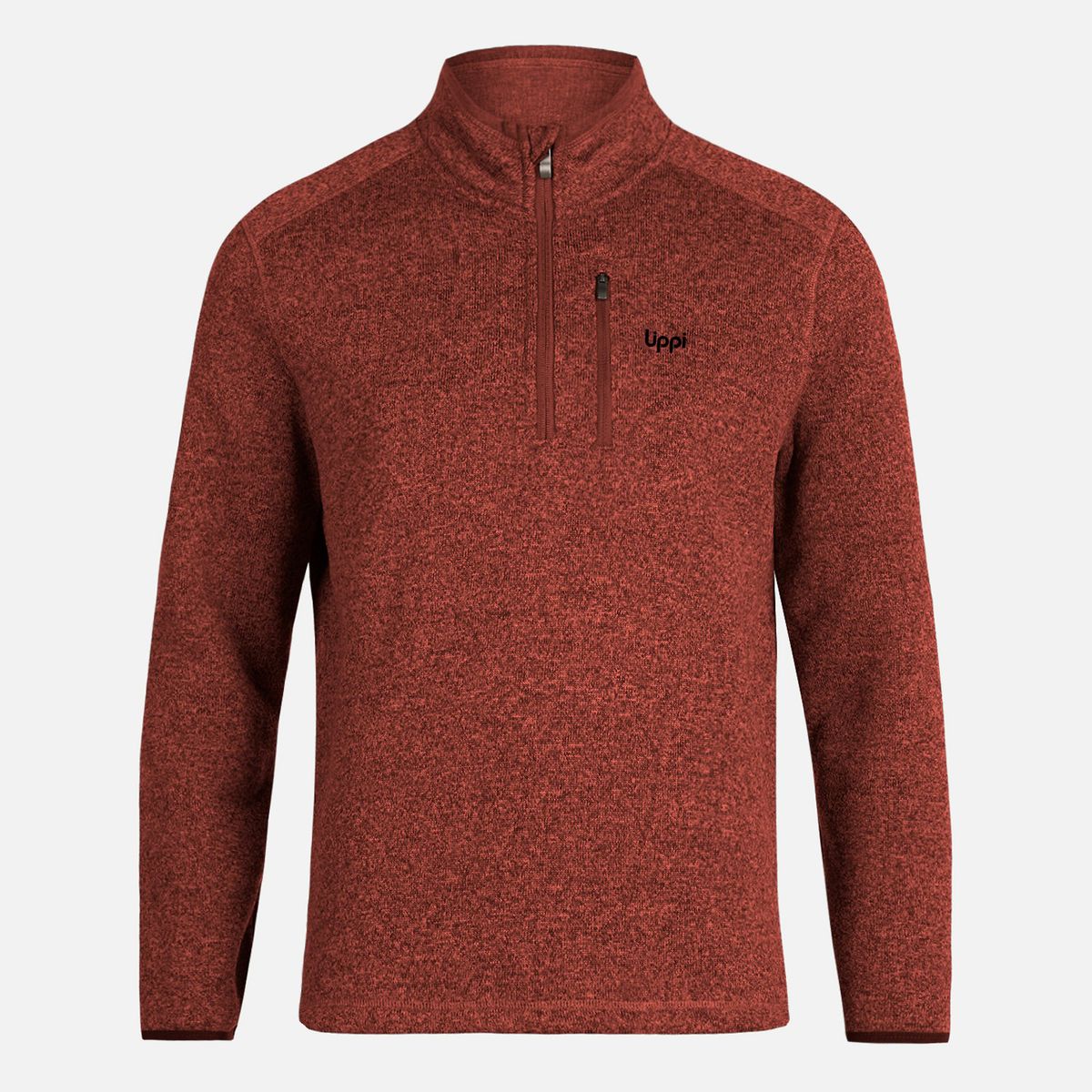 LIPPI - Poleron Hombre Coronado Therm-Pro Pullover Melange Vino Lippi