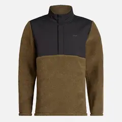 LIPPI - Poleron Hombre Glaciar Sherpa-Pro 1/4 Zip Jacket Verde Militar