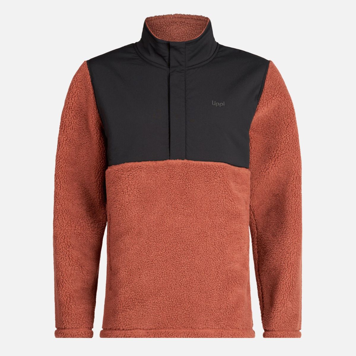 LIPPI - Poleron Hombre Glaciar Sherpa-Pro 1/4 Zip Terracota Lippi