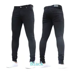 BLWOENS - Jeans casuales de moda para hombres - Negro