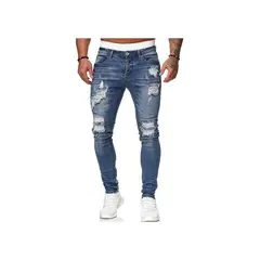 BLWOENS - Jeans casuales de moda para hombres - Azul