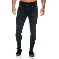 BLWOENS - Jeans casuales de moda para hombres - Negro