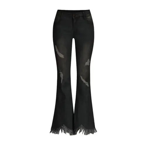 BLWOENS - Jeans casuales de moda para mujeres - Negro