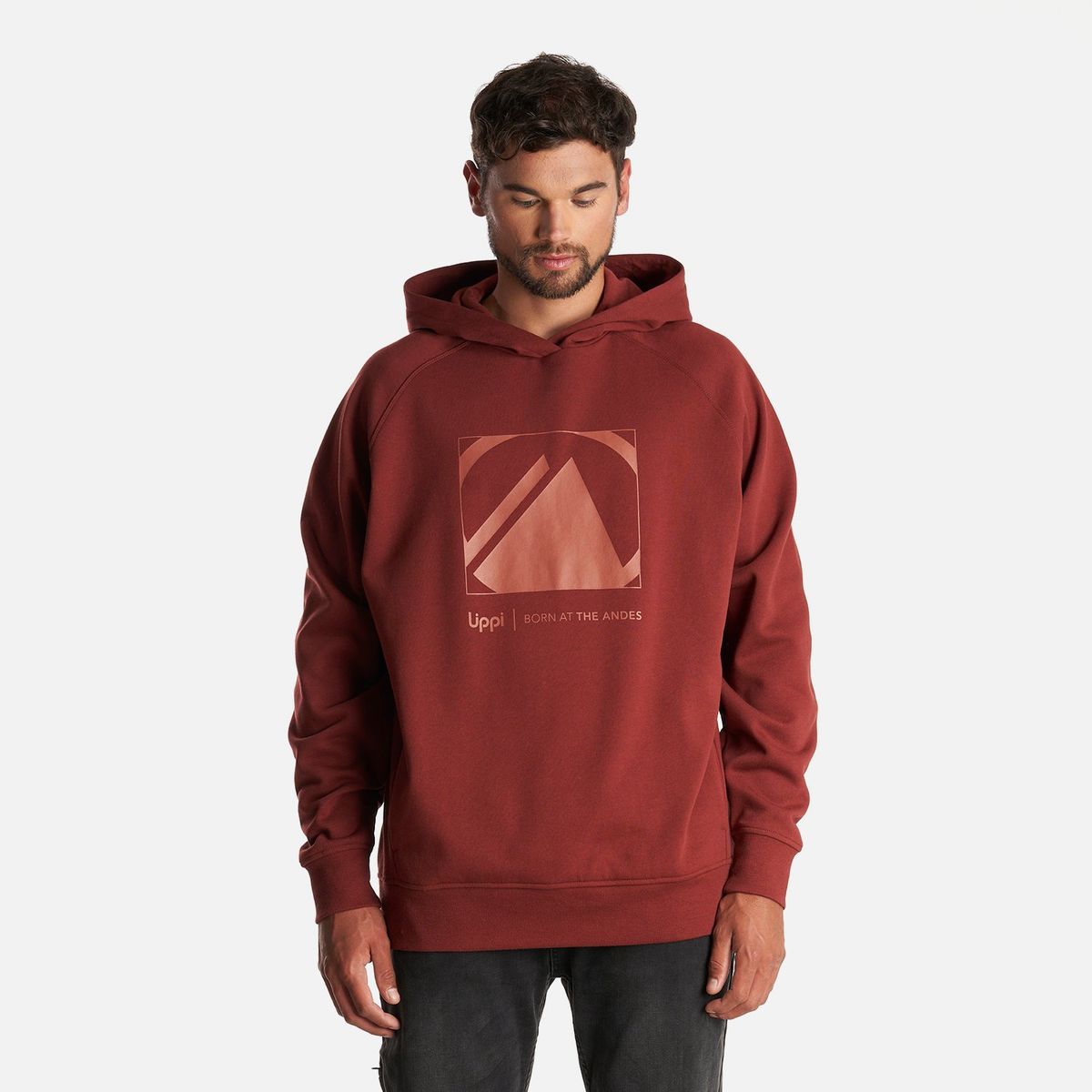 LIPPI - Poleron Hombre Insigne Hoody Sweatshirt Front Print Vino Lippi