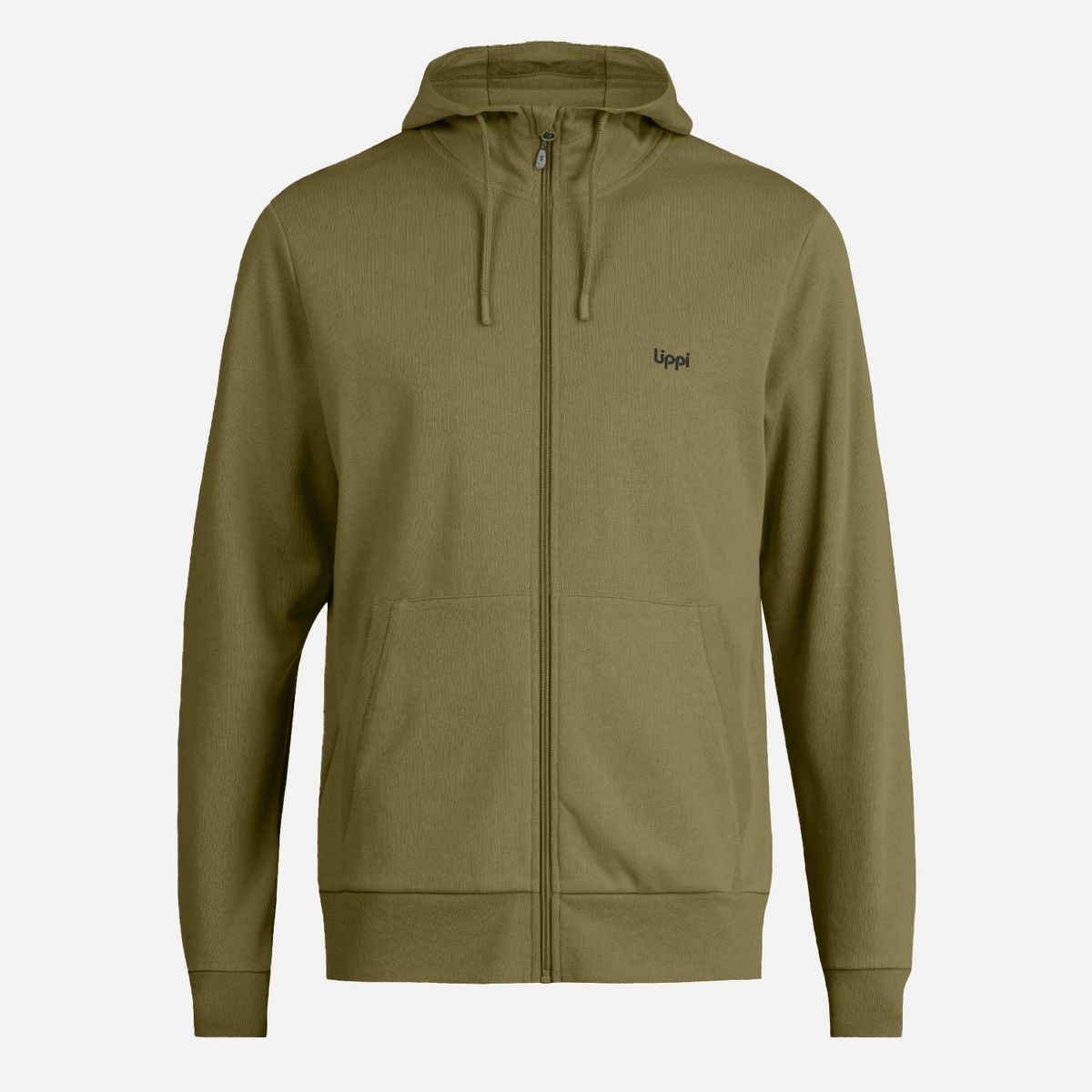 LIPPI - Poleron Hombre Ulmo Full Zip Hoody Sweatshirt Verde Lippi