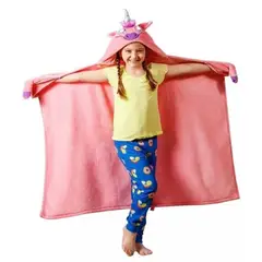 GENERICO - Manta Con Capucha Para Dormir Manta Ojos Luminosos ROSADO