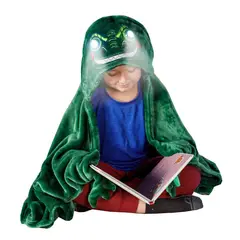 GENERICO - Manta Con Capucha Para Dormir Manta Ojos Luminosos VERDE