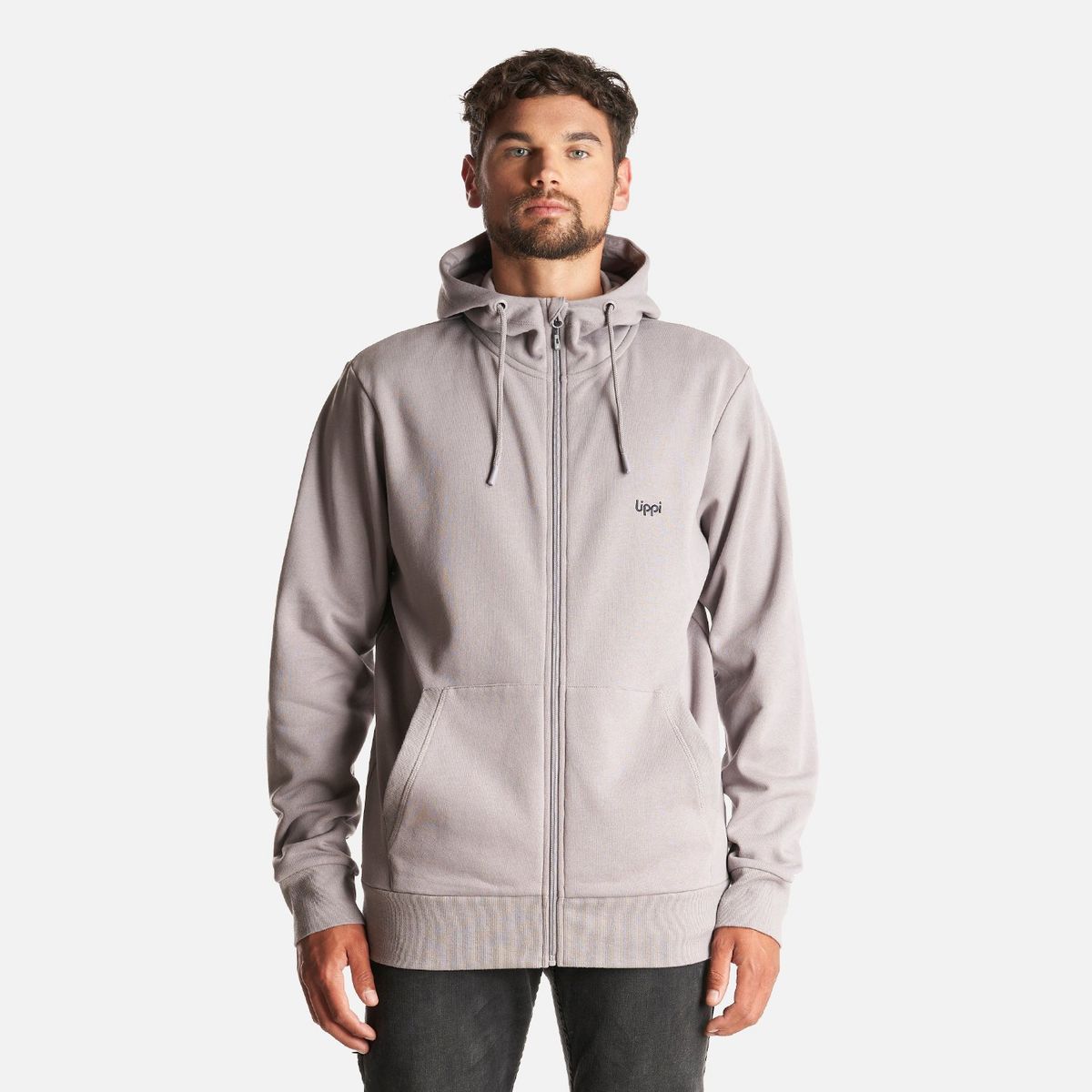 LIPPI - Poleron Hombre Ulmo Full Zip Hoody Sweatshirt Malva Lippi