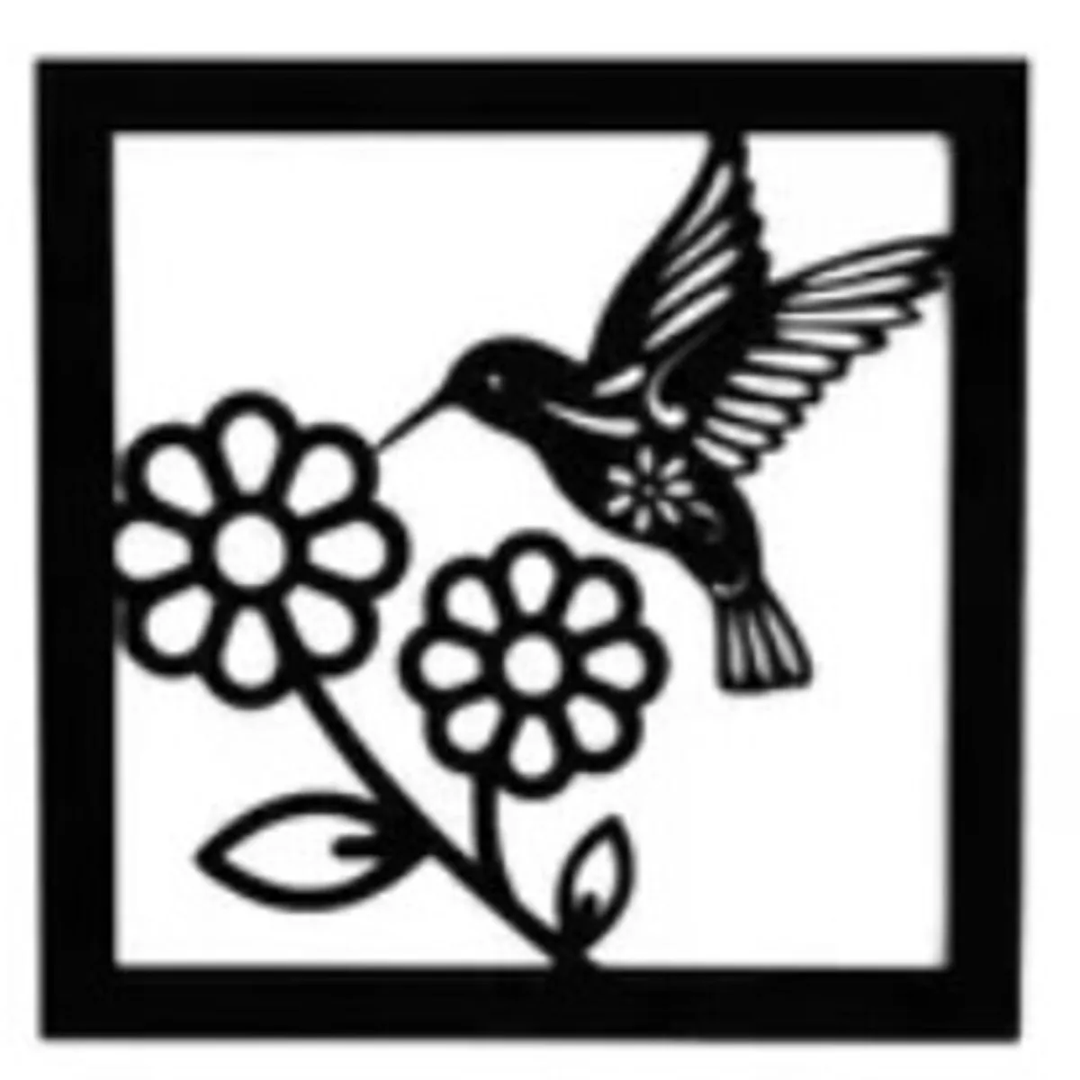 GENERICO - Cuadro Calado Colibrí Flores pack 3 Madera MDF