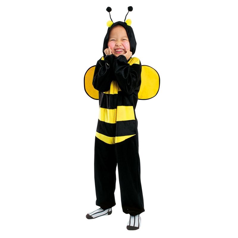 TODODISFRACESCHILE - Disfraz Abeja Unisex con alitas Talla 7 a 8 años