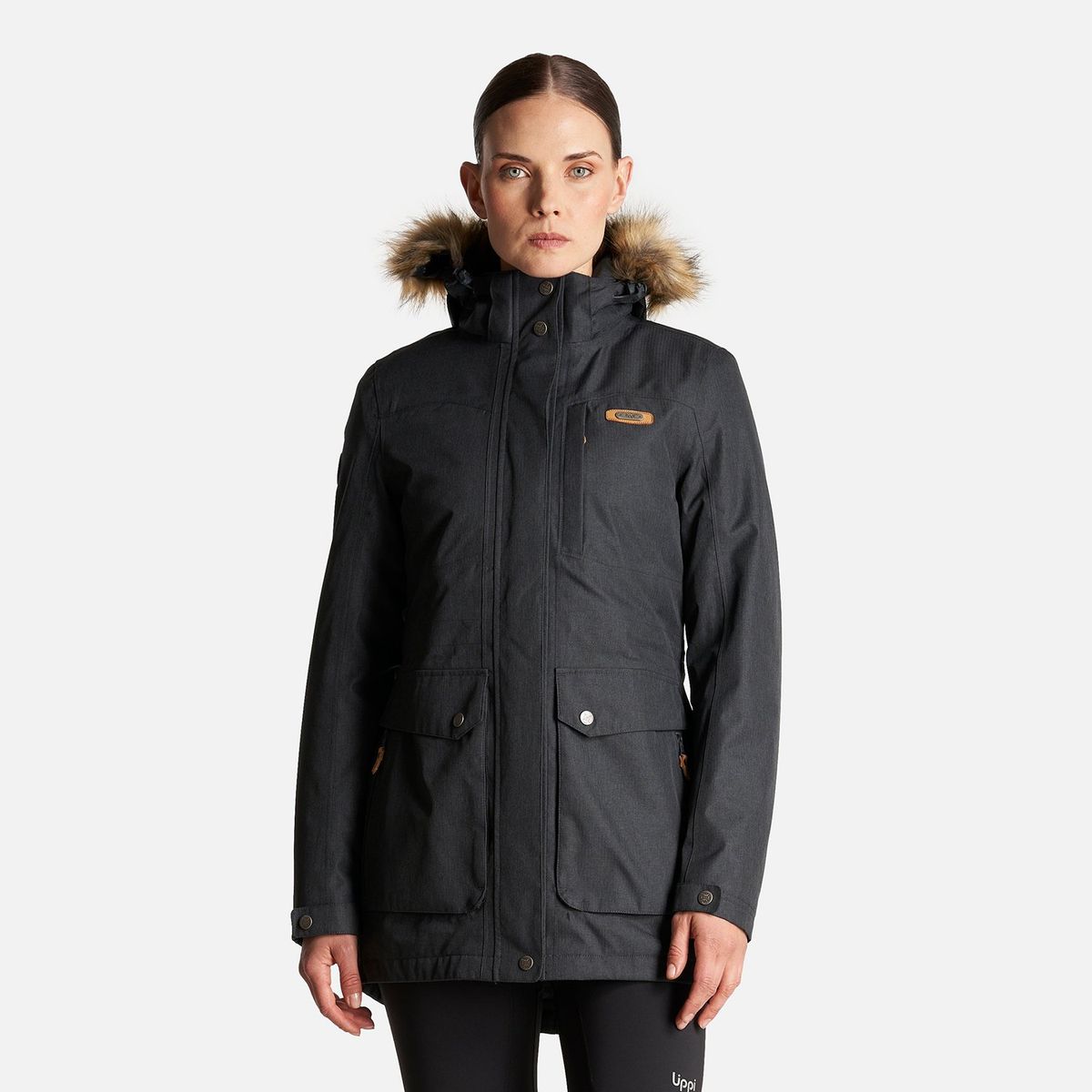 LIPPI - Chaqueta Mujer Roble B-Dry Hoody Jacket Negro Lippi