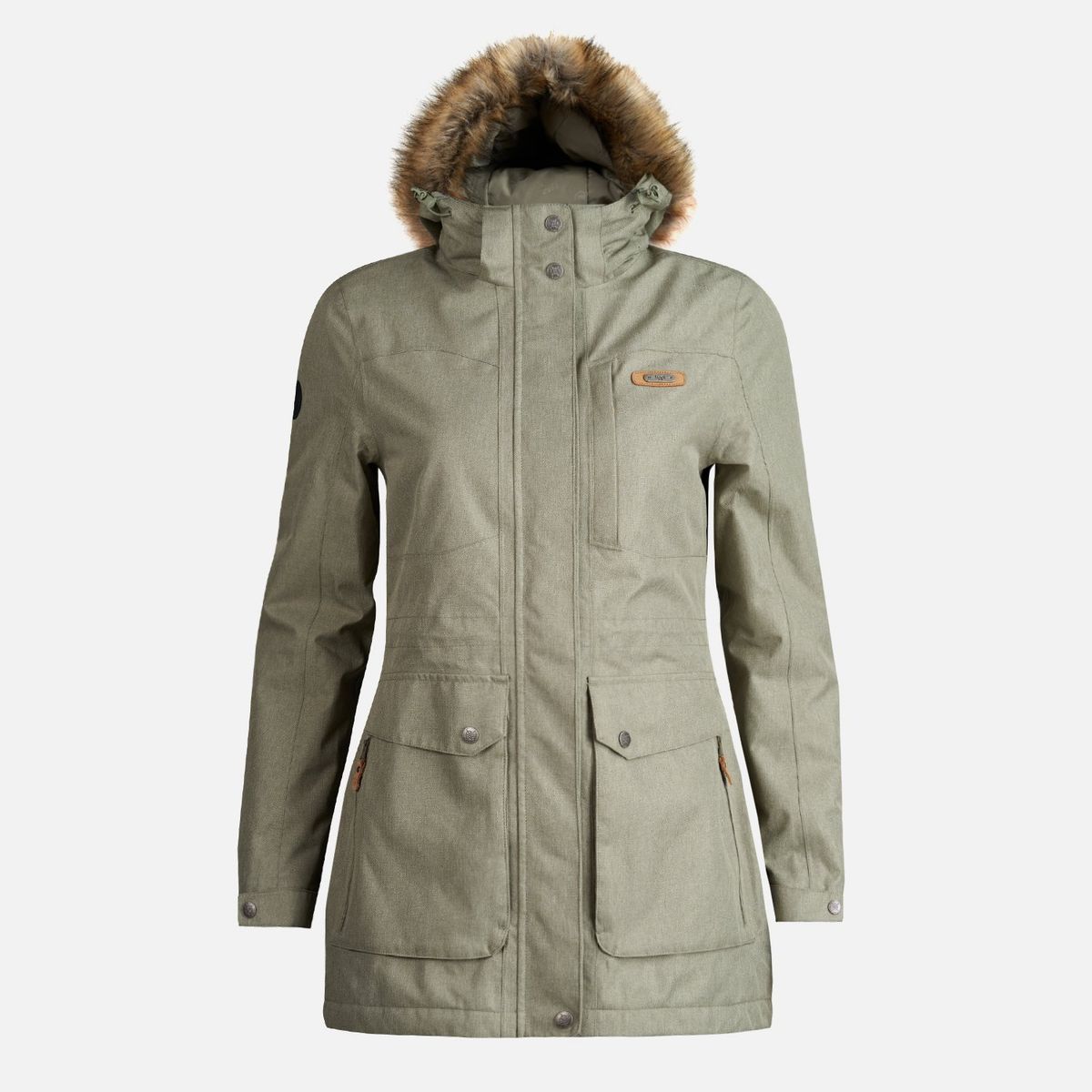 LIPPI - Chaqueta Mujer Roble B-Dry Hoody Jacket Melange Verde Lippi