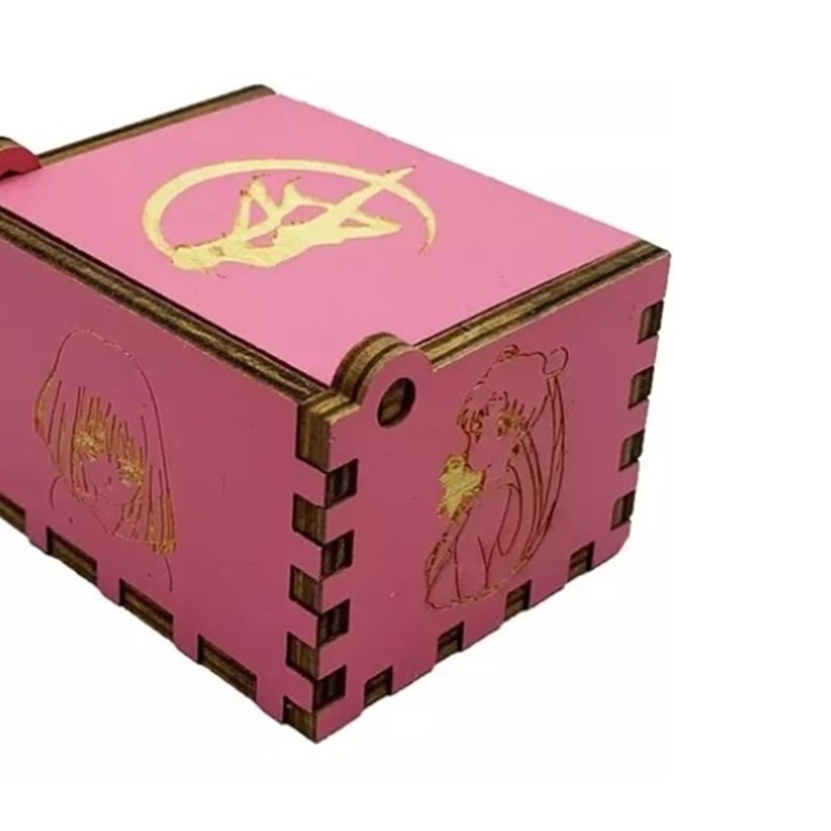 GENERICO - SAILOR MOON ROSADA Caja Musical de madera con manivela
