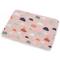 RELMU BB - Mudador cambiador de bebé portátil de algodón Nubes Rosado