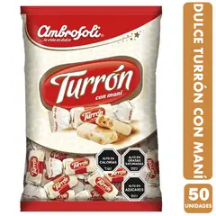 AMBROSOLI - Turron Con Mani De - Calugas (Bolsa Con 50 Uni)