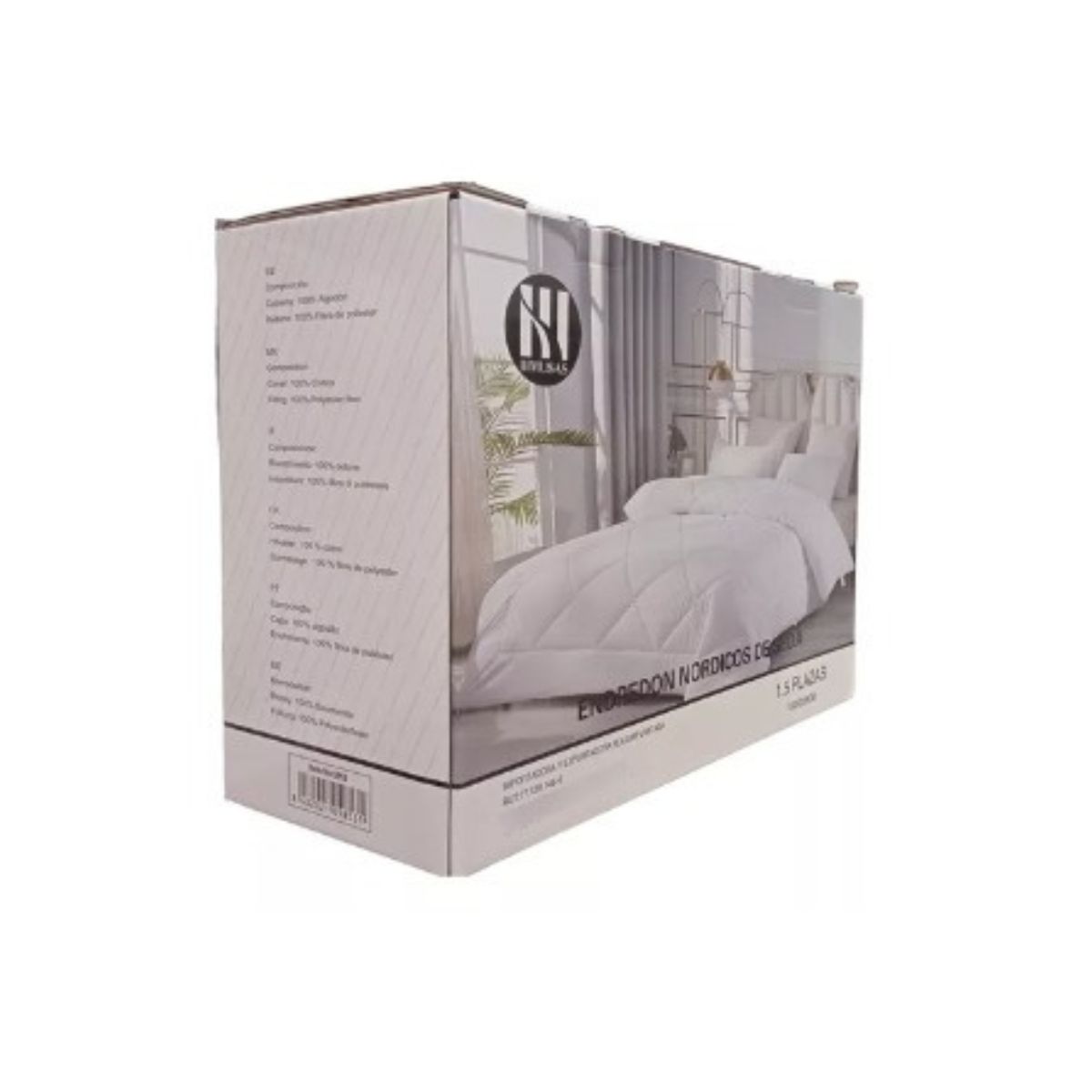 GENERICO - Cubrecama edredón 2 plazas blanco