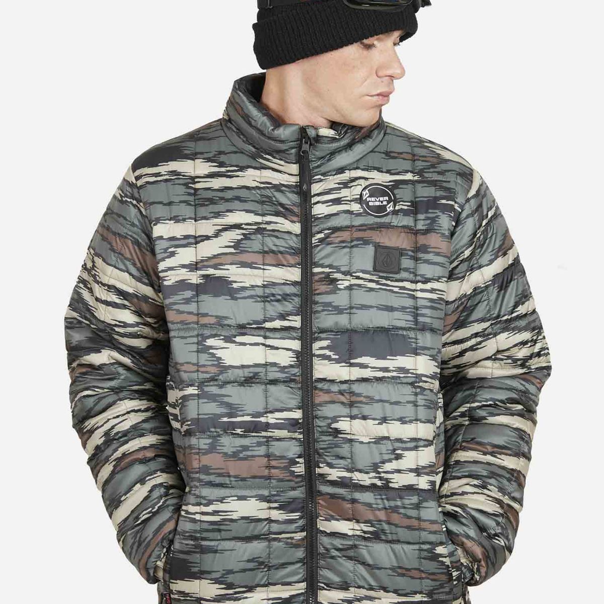 VOLCOM - Parka Reversible Army Black Hombre Multicolor Volcom.
