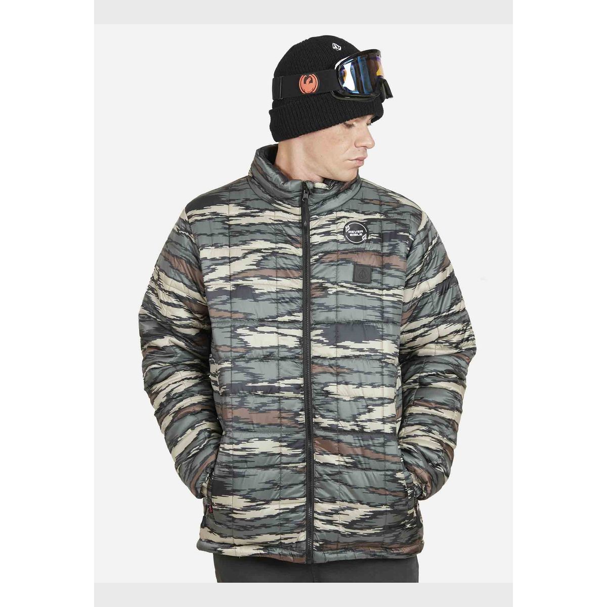VOLCOM - Parka Reversible Army Black Hombre Multicolor Volcom.