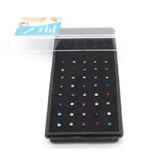 MALIK - Aro Punto Nariz Piercing Acero Set 40 Unidades Mix Colores
